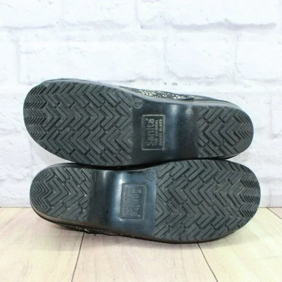 Sanita Multicolor Faux Leather Floral Pattern Slip on Clogs Size 10.5-11 - Picture 8 of 8